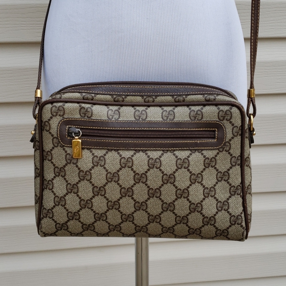 Gucci GG Web Supreme Front Pocket Crossbody Bag